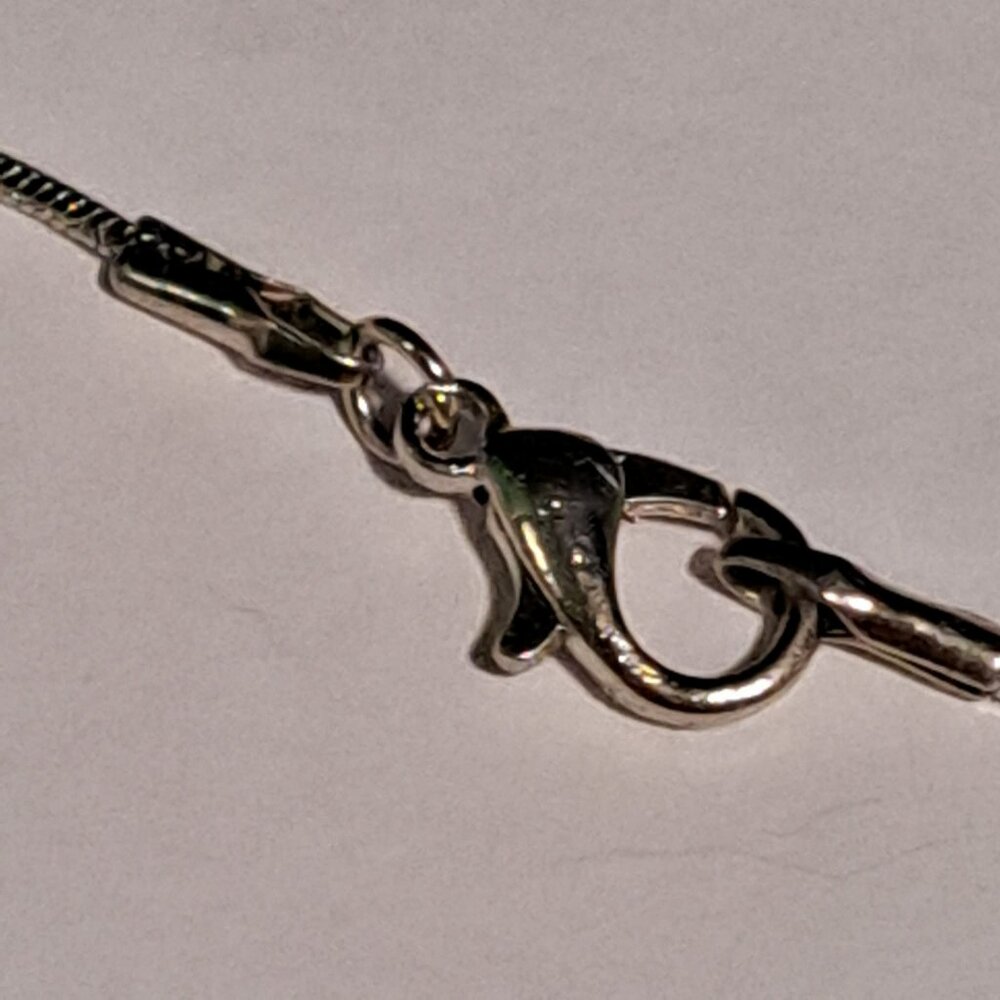 hinged pendant that opens to hold anything you want on a silver color chain - Picture 2 of 4